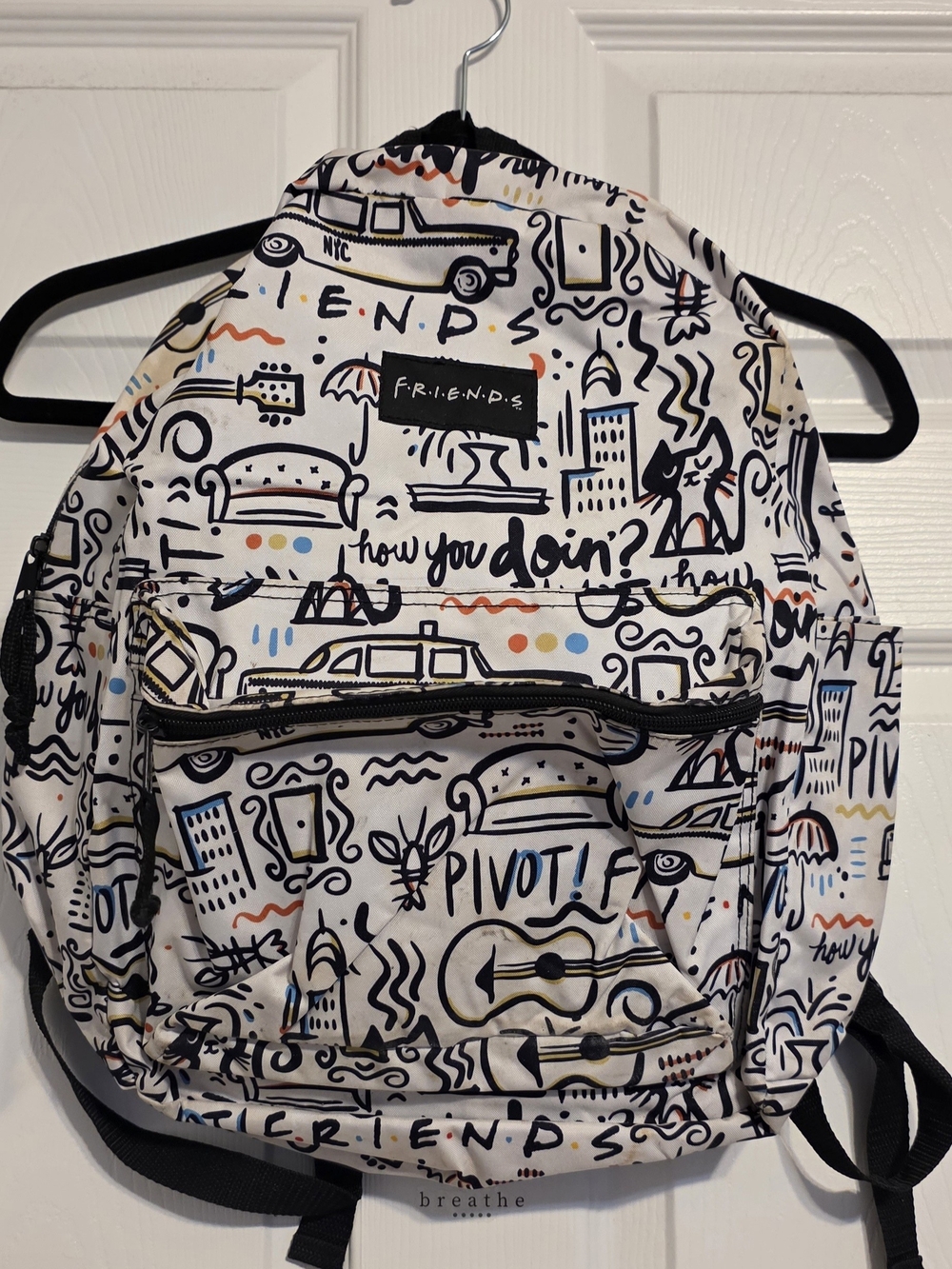 FRIENDS White Graphic Backpack - White